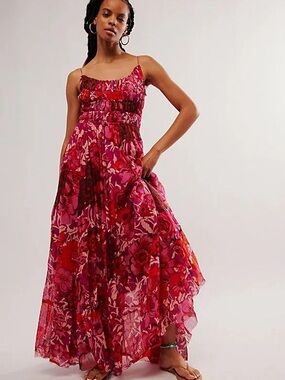 Free People One Ciella Printed Maxi Dress - Baton Rouge Combo